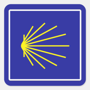 Camino de Santiago undertecknar, Spanien Fyrkantigt Klistermärke