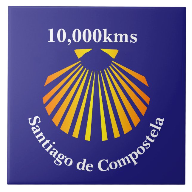 Camino kammussla avståndsmärke kakelplatta (Framsidan)