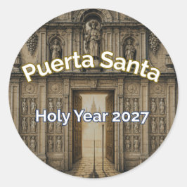 Camino Puerta Santa Heligt År 2027-dekal Runt Klistermärke