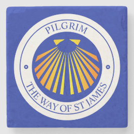 Camino Santiago de Compostela pilgrimer Stenunderlägg