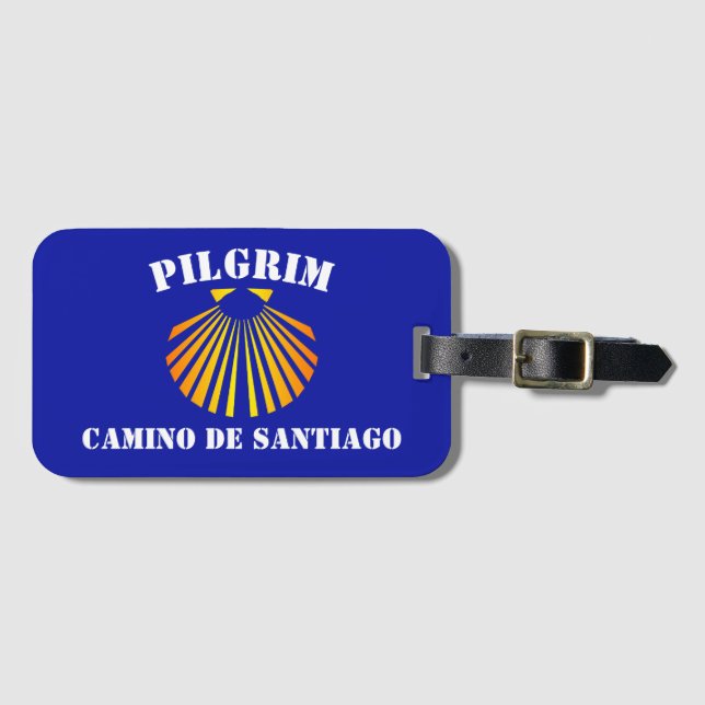 Camino Santiago de Compostela pilgrims Bagagebricka (Framsida horisontal)