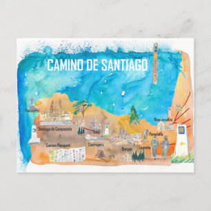Camino Santiago St Jacques James Reskarta Vykort