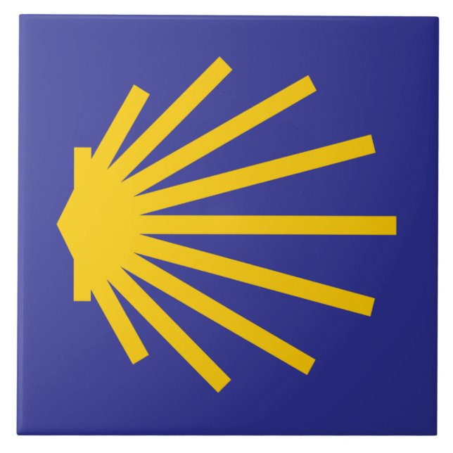 Camino Snäcka Tile Marker, Camino de Santiago Kakelplatta (Framsidan)