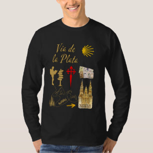 Camino Via de la Plata Santiago de Compostela Symb T Shirt