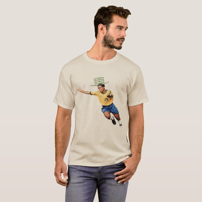 Camisa Brasil Ronaldinho Gaucho Gol de Chapeu 1999 T-shirt (Hel framsida)