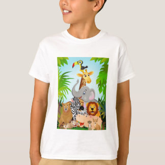 camisa de niño de safari. t shirt