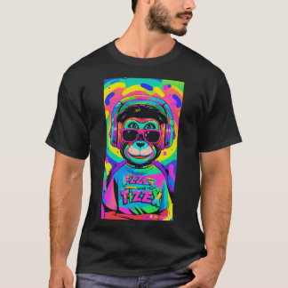 Camisa descolada macaco t shirt