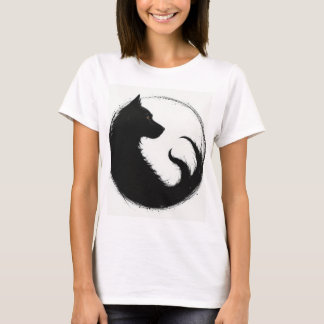 Camisa feminina lobo design t shirt