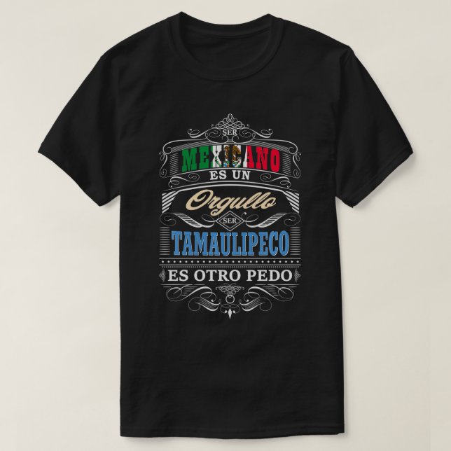 Camisa Graciosa de Hombre Tamaulipas Meico y Tamau T Shirt (Design framsida)