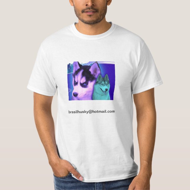 camisa husky siberianos t-shirt (Framsida)