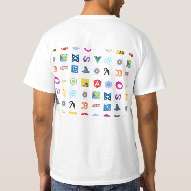 Camisa JavaScript e suas Bibliotecas T Shirt (Baksida)