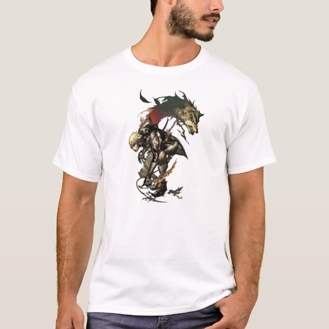 Camisa Lineage 2 Dagger Dark Elfo T-shirt (Framsida)