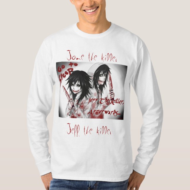 Camisa Manga Larga De Jeff The Killer T Shirt (Framsida)