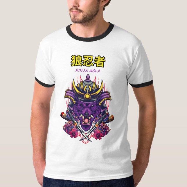 Camisa Ninja Wolf T Shirt (Framsida)
