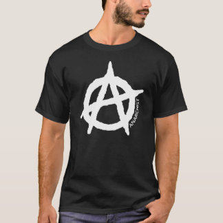 Camisa preta com símbolo anarquista t shirt