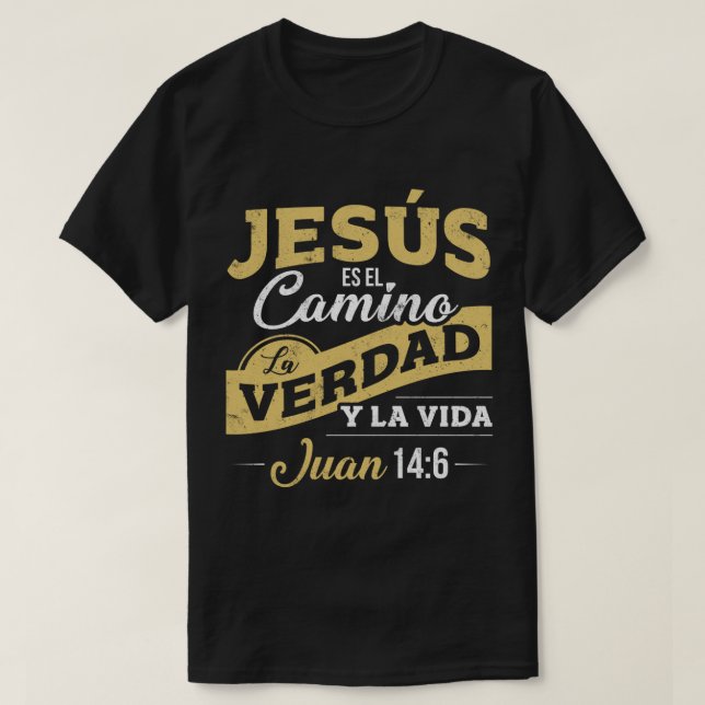 Camisas Cristianas de manga larga sobre Jesus T Shirt (Design framsida)