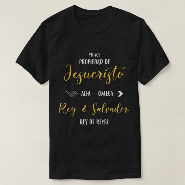 Camisas Cristianas En Espanol Spansk kristen T Shirt (Design framsida)