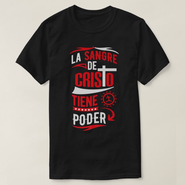 Camisas Cristianas La Sangre de Cristo Jesus Sal T Shirt (Design framsida)