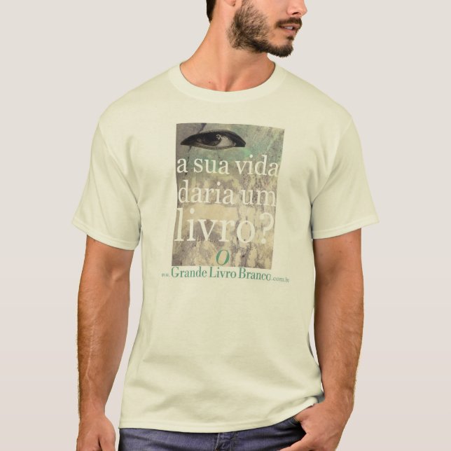 Camiseta  A sua vida daria um livro ? Tröja (Framsida)