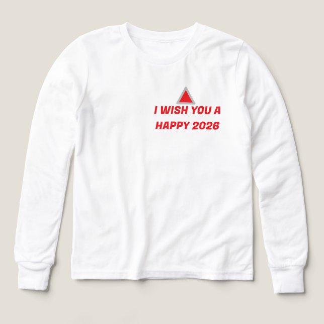 "Camiseta Adolescente Feliz Año Nuevo 2026  T Shirt (Design framsida)