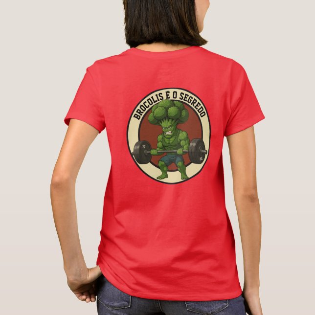 Camiseta Adulto Brócolis é o Segredo - Back T Shirt (Baksida)