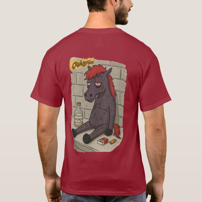Camiseta Adulto Cavalo de Fogo - Back T Shirt (Baksida)