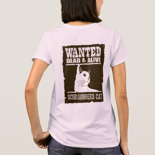 Camiseta Adulto Schrodinger's Cat - Light - Back T Shirt (Baksida)