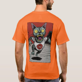 Camiseta Adulto Zombie Runner Cat - Back T Shirt