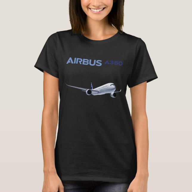 Camiseta Airbus A350 XWB Manga Corta T Shirt (Framsida)