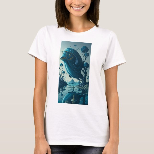 Camiseta artist style tree fish t shirt (Framsida)