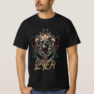 Camiseta banda Slayer estampa caveira T Shirt