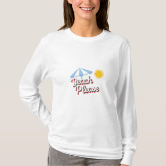 Camiseta básica de mangas mujer Beach please T Shirt