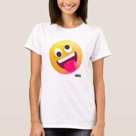 Camiseta básica feminina de emoji maluquinho t shirt