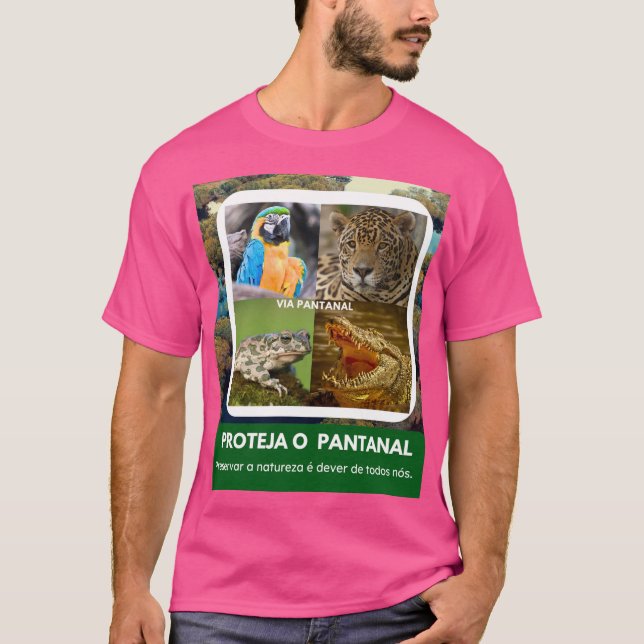 Camiseta Básica Masculina Escura Pantanal T Shirt (Framsida)