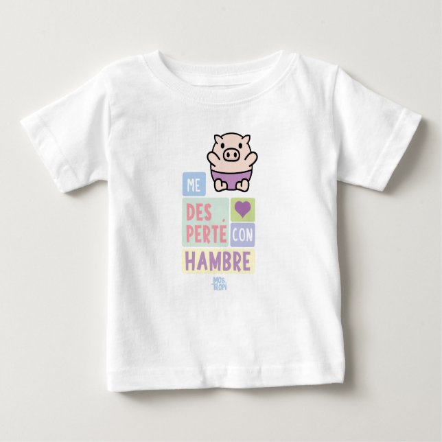 Camiseta Bebé│Me desperté con hambre T Shirt (Framsida)