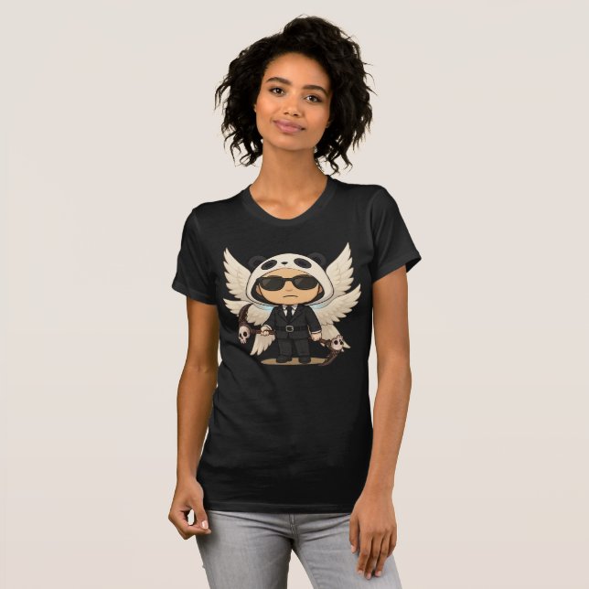 Camiseta Bella+Canvas Anjo Sombrio do Equilíbrio T Shirt (Hel framsida)