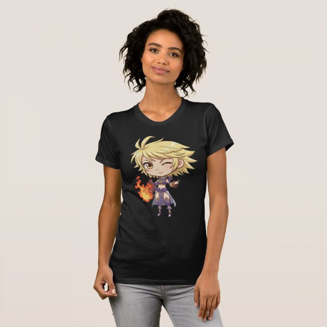 Camiseta Bella+Canvas Anunciante Chibi [F] T Shirt (Hel framsida)