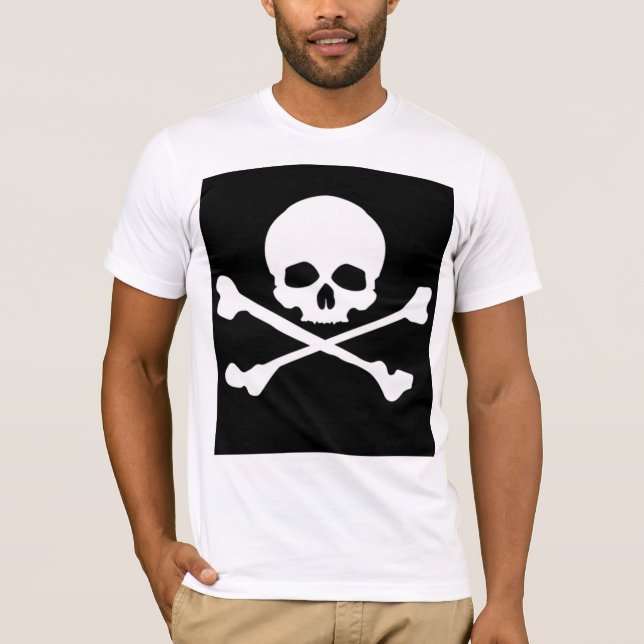 Camiseta Bella+Canvas Bandeira Pirata Clássica T Shirt (Framsida)
