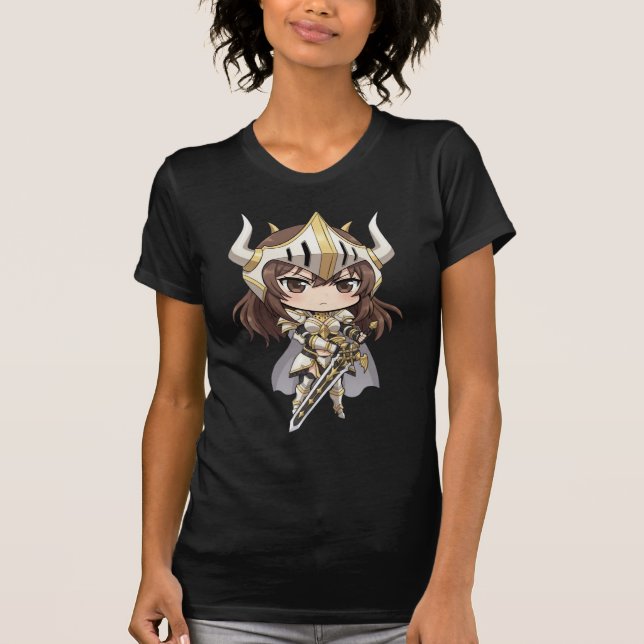Camiseta Bella+Canvas Cavaleiro Chibi [F] T Shirt (Framsida)