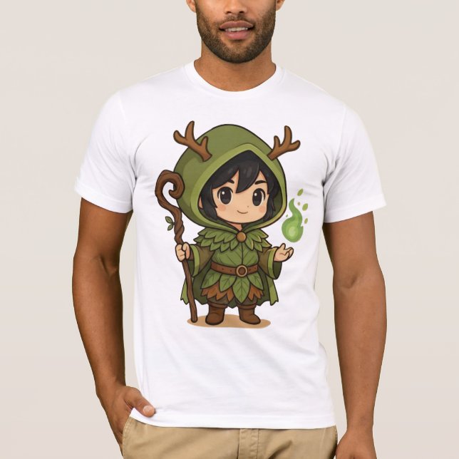 Camiseta Bella+Canvas Druida Fofo T Shirt (Framsida)