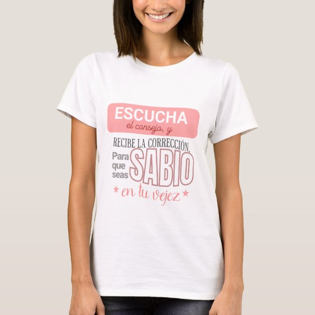 Camiseta bienaventurados, consejos sabios t shirt (Framsida)
