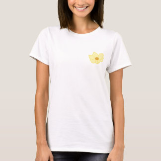 Camiseta blanca estampado de flor Monterón T Shirt