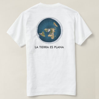camiseta blanca mapa tierra plana tee