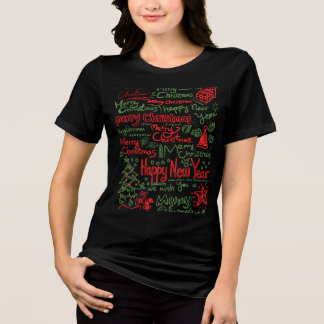 Camiseta blusa feminina de Natal T Shirt