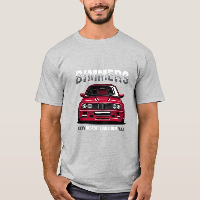 Camiseta BMW E30 "Respect Your Elders" – La Fuerza T Shirt (Framsida)
