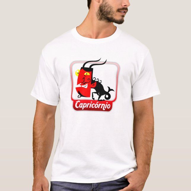 Camiseta Capricórnio T Shirt (Framsida)