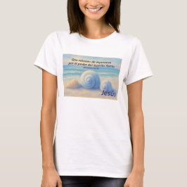 Camiseta caracolas de Mar con Versículo Romanos T Shirt
