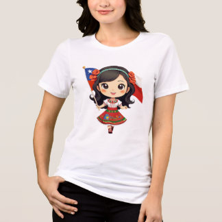 Camiseta chibi Estampado divertido Moda casual Art T Shirt