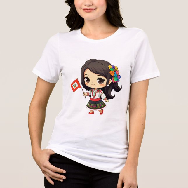 Camiseta chibi Estampado divertido Moda casual Art T Shirt (Framsida)
