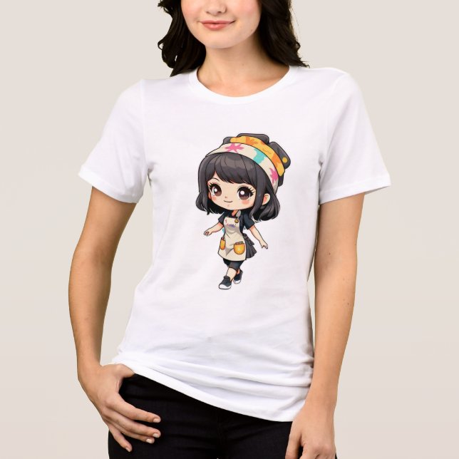 Camiseta chibi Estampado divertido Moda casual Art T Shirt (Framsida)